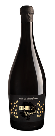 Champagnekombucha på egeblade med smag af hyldeblomster bio 750 ml - Kombucha By Laurent