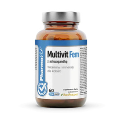 Multivit Fem med ashwagandha glutenfrit kosttilskud 60 kapsler - Pharmovit