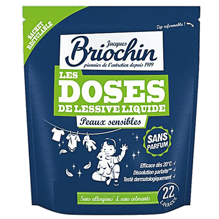 Parfumefri vaskekapsler til følsom hud (22 stk.) - BrioChin