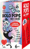 Holopops sukkerfri jordbær-immunitetsslikkepind (6 stk.) 36 g - HOLOPOPS