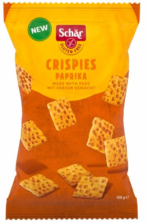 Crispies - ærtesnack med paprikasmag glutenfri 100 g - Schar