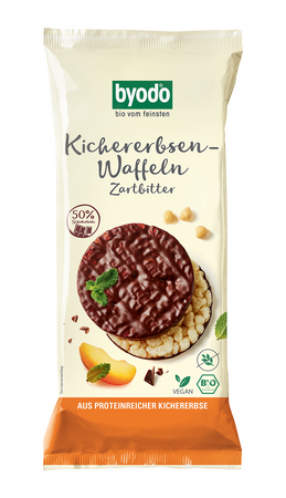 Kikærtevafler med mørk chokolade glutenfri bio 65 g - Byodo