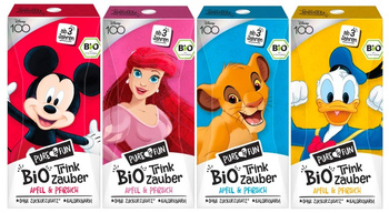Æble- og ferskendrik BIO 200 ml Disney-eventyr - PURE&FUN
