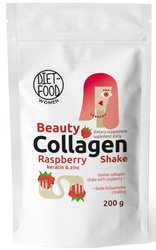 Beauty Collagen Shake Raspberry kosttilskud 200 g - Diet-Food