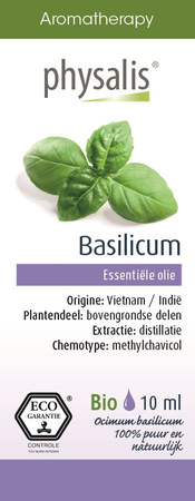 Basilikum (Basilicum) æterisk olie EKO 10 ml - Physalis