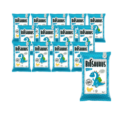SÆT 14 x Dinosaurs majschips med havsalt glutenfri bio 30g - Biosaurus