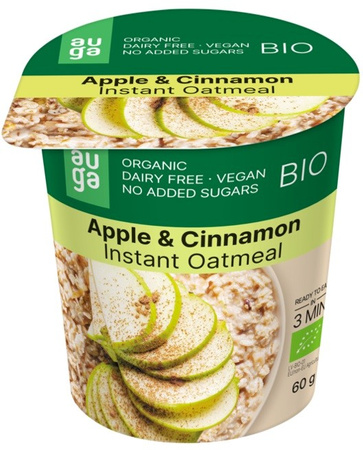 Fuldkornshavregryn med æbler og kanel bio 60 g