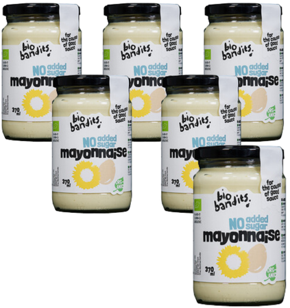 SÆT med 6 x Æggemayonnaise uden sukker BIO 370 ml - Bio Bandits