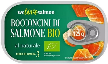 Laksestykker i naturlig marinade BIO 125g