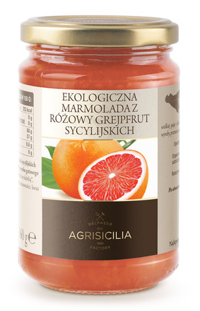 Lyserød siciliansk grapefrugtmarmelade bio 360 g - Agrisicilia