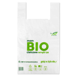 Komposterbar bærepose med BIO Planet logo (60 cm x 35 cm x 8,5 cm)