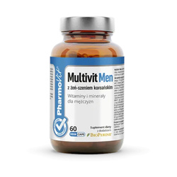 Multivit Men med koreansk ginseng glutenfrit kosttilskud 60 kapsler - Pharmovit