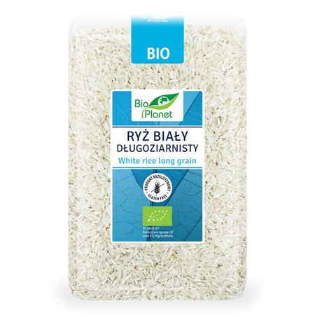Langkornede hvide ris, glutenfri bio 1 kg - Bio Planet