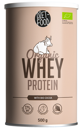 Valleproteinkoncentrat med kakao bio 500 g - DIET-FOOD
