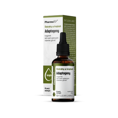 Ekstrakter i dråber adaptogener glutenfrit kosttilskud 30 ml - Pharmovit (clean label)
