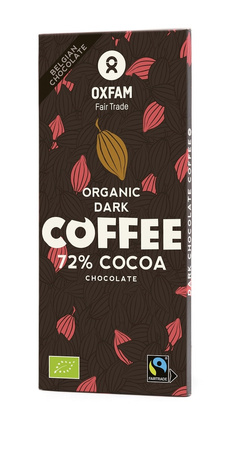 Fairtrade-bitterchokolade med kaffestykker BIO 100 g