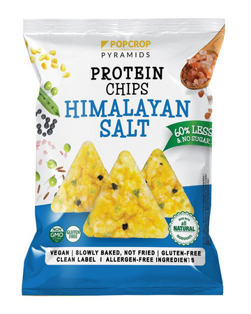 Glutenfri proteinpyramidechips med himalayasalt 60 g - Popcrop