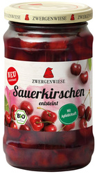 Kirsebær i lys sirup glutenfri bio 360 g (195 g) (glas) - ZWERGENWIESE