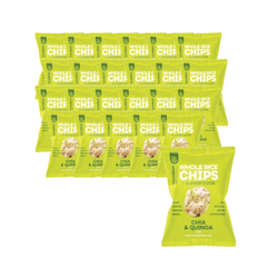 SÆT 24 x Fuldkornsrischips med chia og quinoa glutenfri 60 g - Bombus