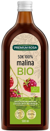 SÆT 6 x Hindbærsaft 100% bio 500 ml