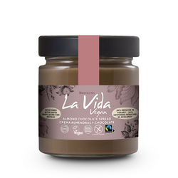 Fairtrade glutenfri mandel-chokolade-daddelcreme 200 g - LA VIDA