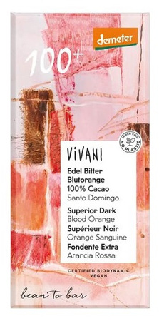 Demeter røde kakaotabletter med appelsinsmag Bio 90 g - Vivani