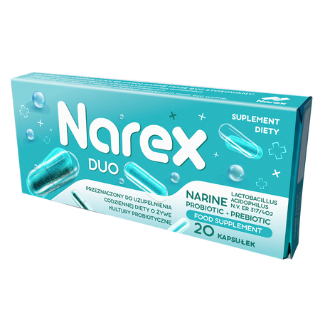 Probiotisk narine duo kosttilskud 20 kapsler - NAREX