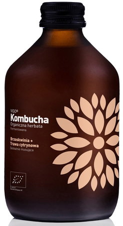 Kombucha fersken + citrongræs BIO 330 ml