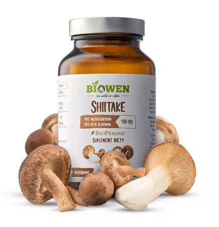 Shiitake-svampeekstrakt (400 mg) glutenfrit kosttilskud 90 kapsler - Biowen