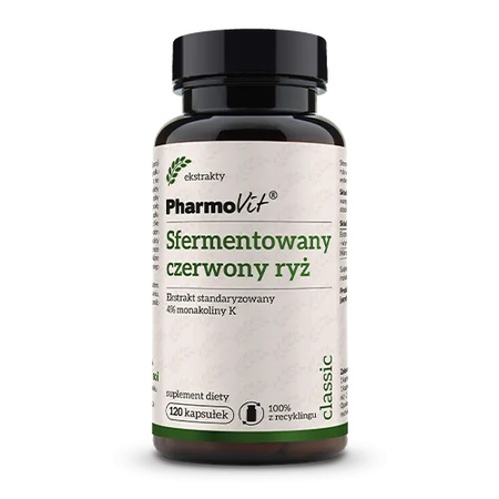 Kosttilskud med ekstrakt af fermenteret rød ris 120 kapsler - Pharmovit (Classic)