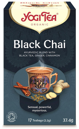 Sort te med ingefær og kanel (sort chai) bio (17 x 2,2 g) 37,4 g - yogi tea