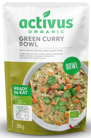 Grøn karryret med mungbønner og sorte ris glutenfri BIO 283 g