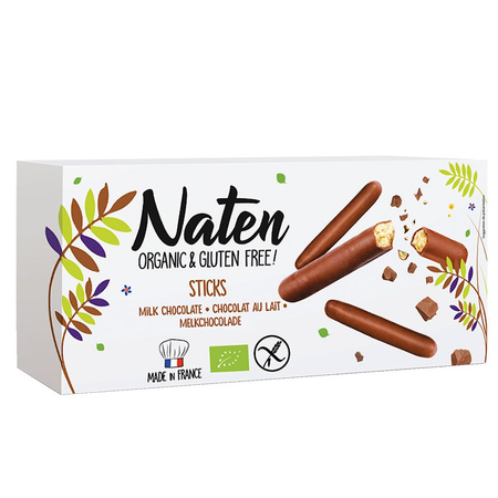 Glutenfri chokoladeovertrukne sticks bio 130 g