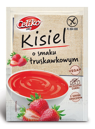 Glutenfri jordbærgelé, sukkerfri Celiko, 40 g
