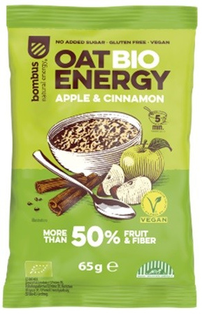 Glutenfrit æble - kanelhavregryn BIO 65 g - Bombus bio