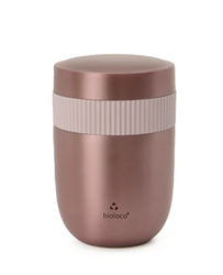 Madkasse i rustfrit stål med to dele i rosaguld 420 ml + 200 ml - Chic-mic