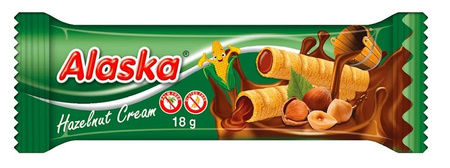 Flødefyldte majsmelrør - glutenfri valnød 18g - Alaska