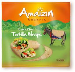 Tortilla wraps med klid (kilde til kostfibre) økologisk 240 g