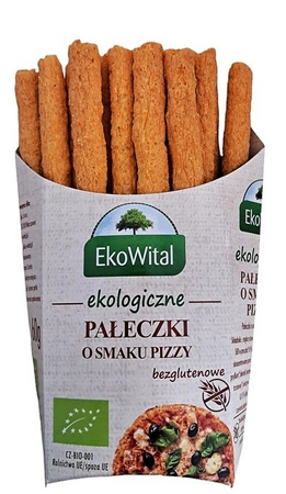 SÆT 14 x Glutenfri sticks med pizzasmag BIO 60 g