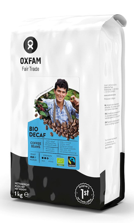 Arabica/Robusta Fair Trade koffeinfri kaffebønner Bio 1 kg - Oxfam