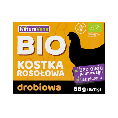 Glutenfri fjerkræbouillonterning bio 66 g - Naturavena
