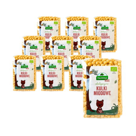 SÆT 10 x Honningkugler bio 300 g
