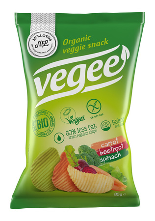 Vegee glutenfri grøntsagschips BIO 85 g