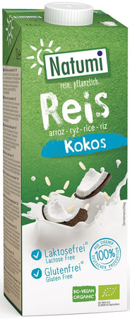 Glutenfri ris-kokosnøddedrik uden tilsat sukker bio 1 l