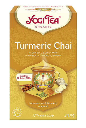 Gylden chai-te med gurkemeje (gurkemeje-chai) bio (17 x 2 g) 34 g