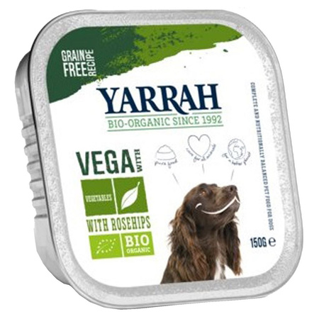 Karma dla psa z owocami dzikiej róży Vega BIO 150 g - Yarrah
