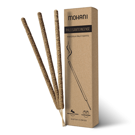 Palo santo søjle røgelsespinde (5 stk.) 21 g - Mohani