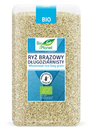 Glutenfri langkornede brune ris bio 1 kg
