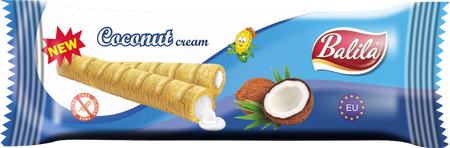 Flødefyldte glutenfri majsmelrør med kokossmag 18 g - BALILA