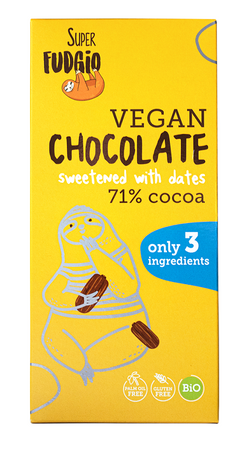 Glutenfri dadelsødet chokolade bio 80 g